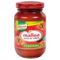 Salsa de tomate, italiana, frasco 250 g. $ 3.780 por kilo Marca: MALLOA